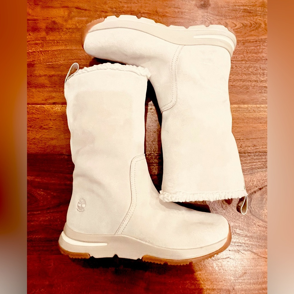 Timberland ‘mabel town’ Womens Pull On Cashmere Snow boots beige